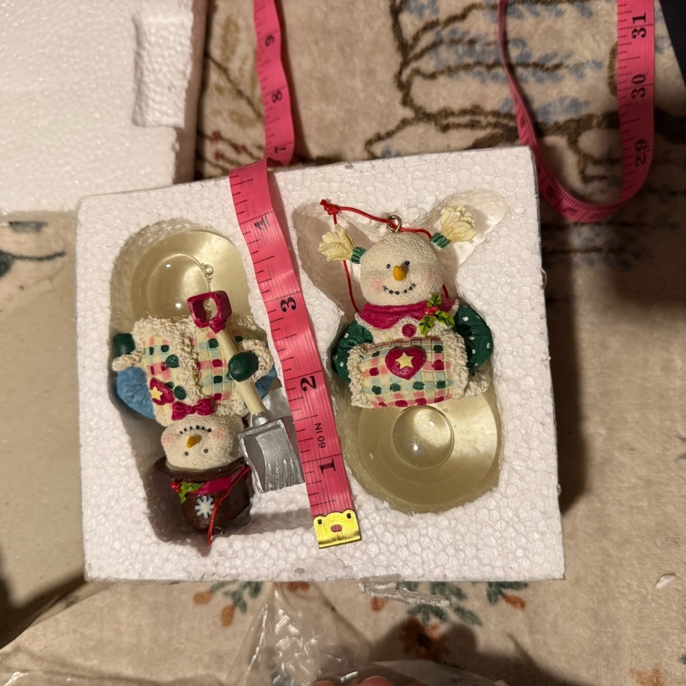 House of Lloyd "Freezeman Friends" Snowman Snow Globe Ornaments Set (2)